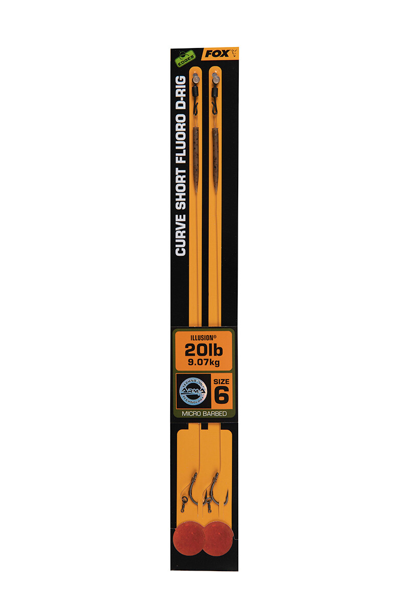 Edges Curve Short Fluoro D-Rig 6 - 20lb Illusion x 2 - FOX