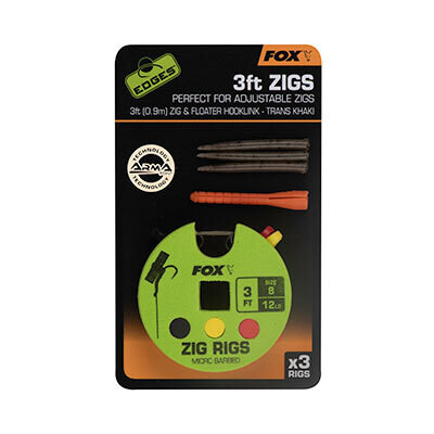 Edges Zig Rig 8 12lb 3ft x 3 - FOX