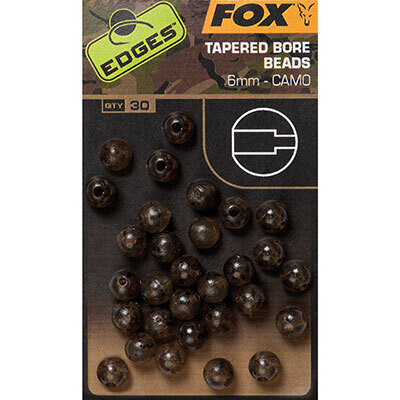 Edges Camo Tapered Bore Bead 6mm x 30 - FOX