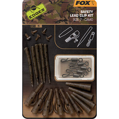 Edges Camo Lead Clip Kit Size 7 x 5 - FOX