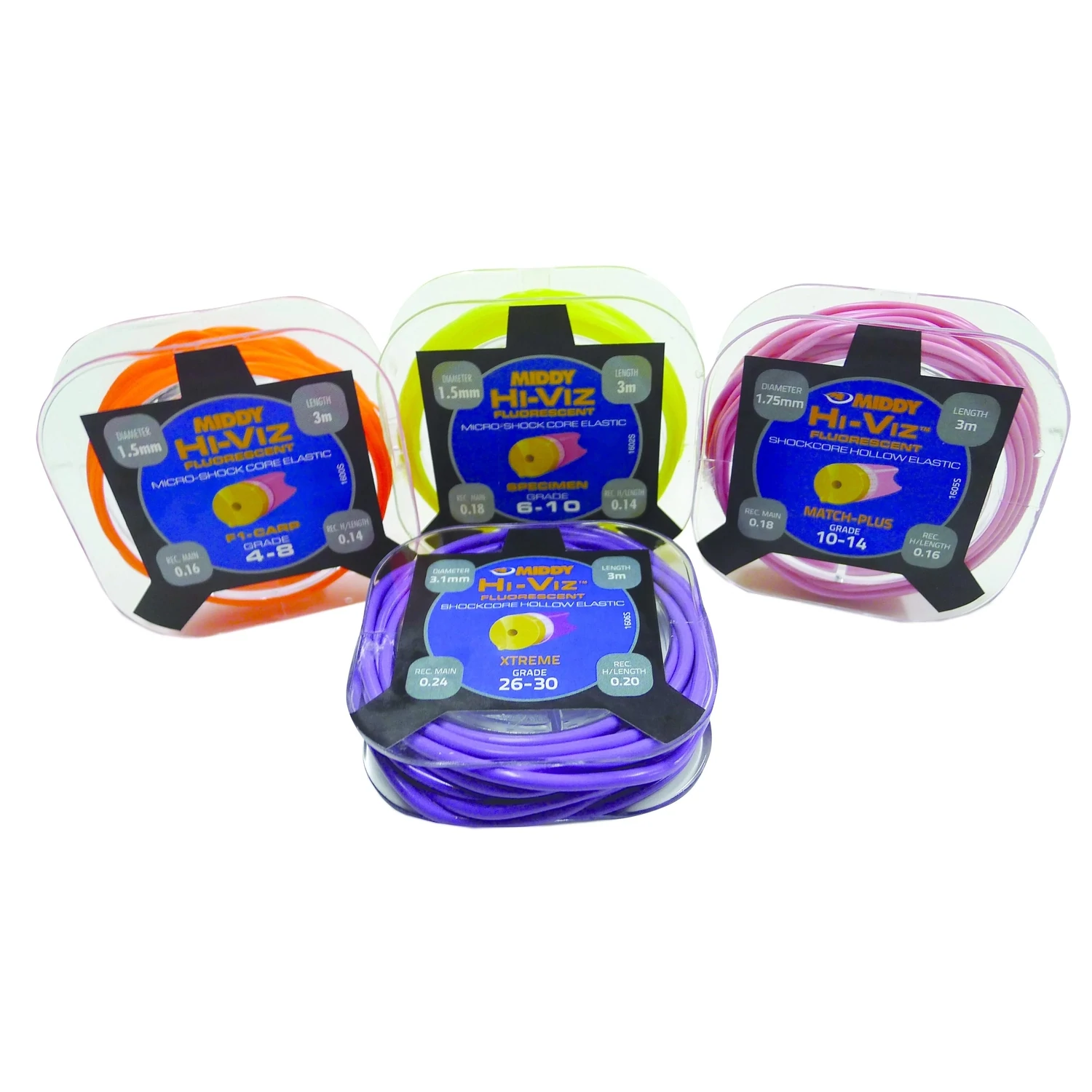 Hi-Viz Shockcore Hollow Elastic: 18-22 (Blue) - MIDDY