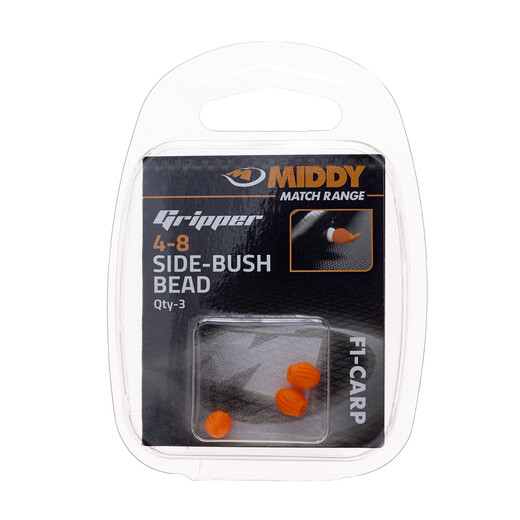Side-Bush Gripper Bead Orange 4-8 (3pc pkt) - MIDDY