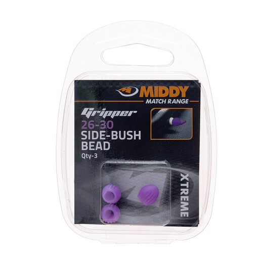 Side-Bush Gripper Bead  Purple 26-30 (3pc pkt)  - MIDDY