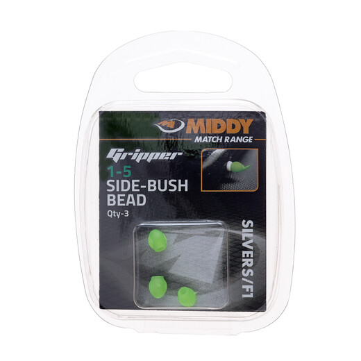 Side-Bush Gripper Bead Green 1-5  (3pc pkt)  - MIDDY