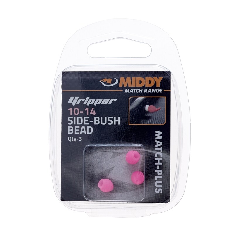 Side-Bush Gripper Bead Pink 10-14  (3pc pkt)  - MIDDY