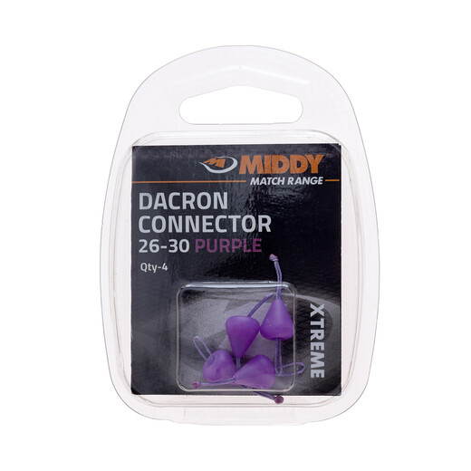 Dacron Connectors - 26-30 Purple   (4pc pkt) - MIDDY