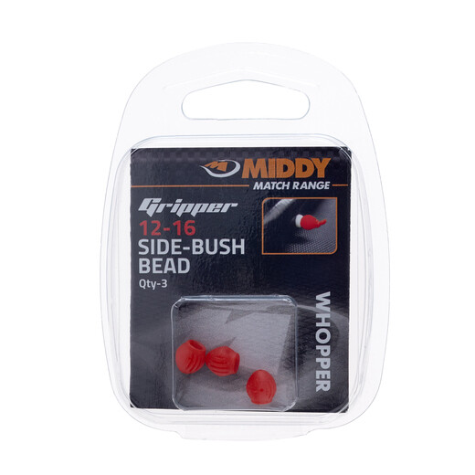 Side-Bush Gripper Bead Red 12-16 (3pc pkt)  - MIDDY