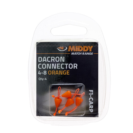Dacron Connectors - 4-8 Orange (4pc pkt) - MIDDY