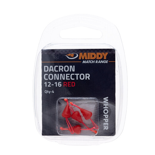 Dacron Connectors - 12-16 Red   (4pc pkt) - MIDDY