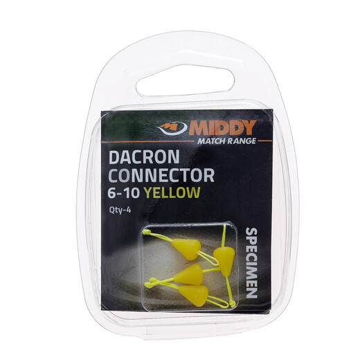 Dacron Connectors -  6-10 Yellow  (4pc pkt) - MIDDY