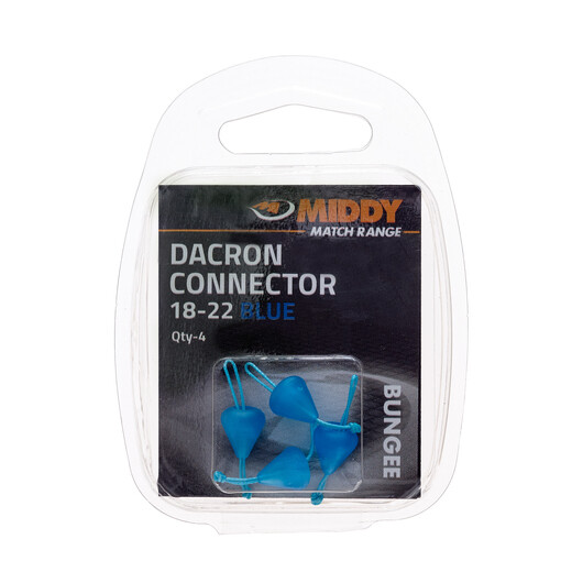 Dacron Connectors - 18-22 Blue   (4pc pkt) - MIDDY