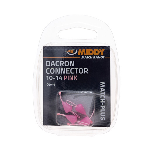 Dacron Connectors - 10-14 Pink   (4pc pkt) - MIDDY