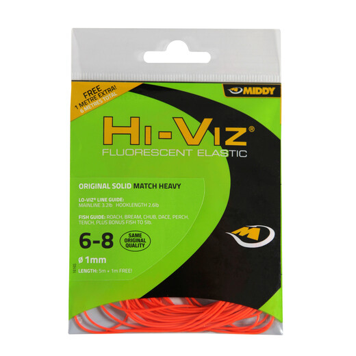 Hi-Viz Original Solid Elastic: 6-8 Match Heavy  (Orange) - MIDDY