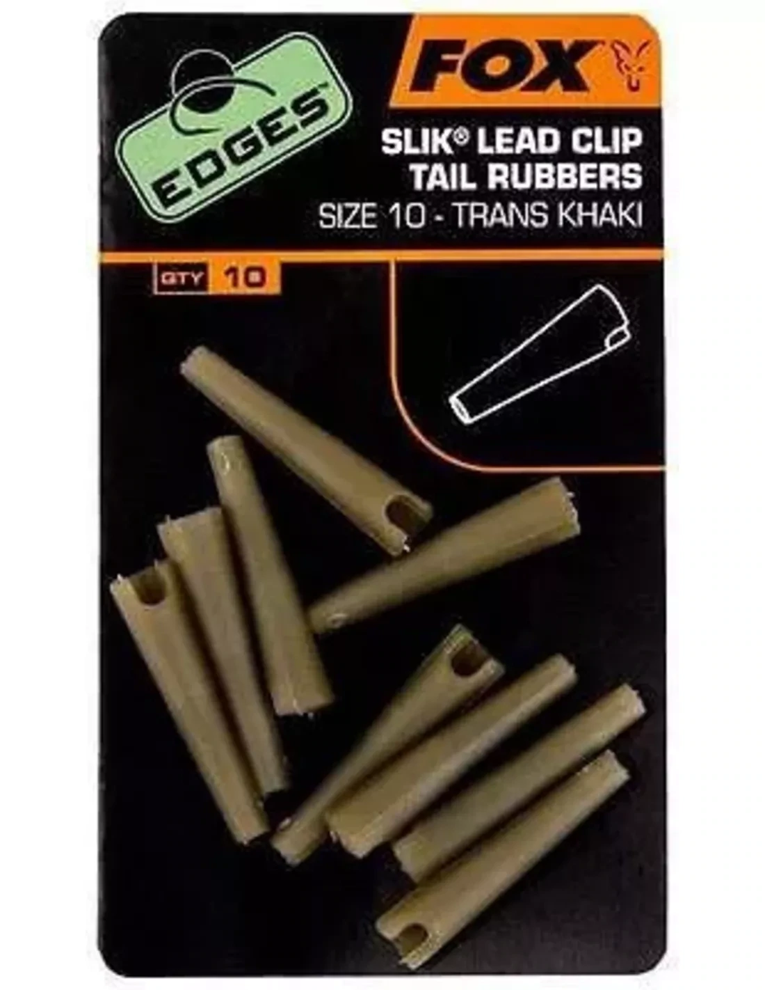 Edges Slik Lead Clip Tail Rubbers - FOX