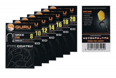 Super XS - GURU -  (Barbless/Eyed - zonder weerhaak/met oogje)