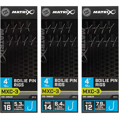 MXC-3 Sz 16 Barbless 0.165mm Boilie Pin - MATRIX