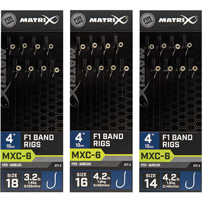 MXC-6 Sz16 Barbless 0.145mm 10CM F1Band - MATRIX