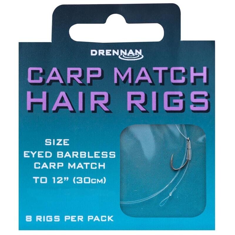 Carp Match, Carp Hair Rigs, Barbless - DRENNAN