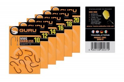 MWG Hooks - GURU - (Barbless/Eyed - zonder weerhaak/met oogje)