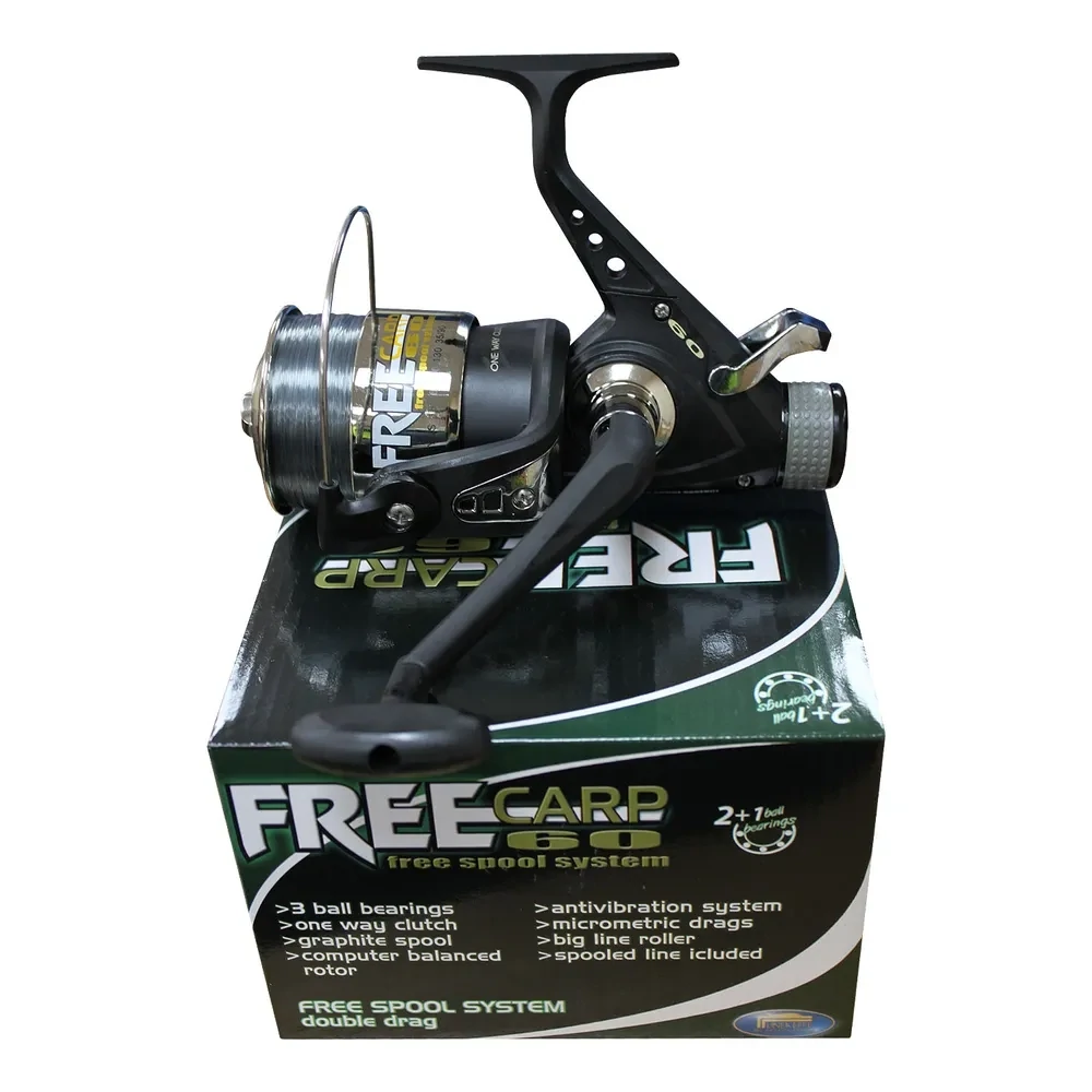 Free Carp Freespool Reel Size 60 Pre Loaded With Mono - LINEAEFFE