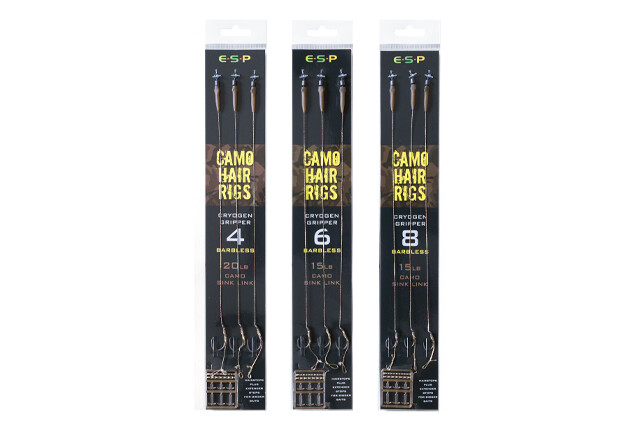 6 barbless Camo Hair Rig Gripper - ESP