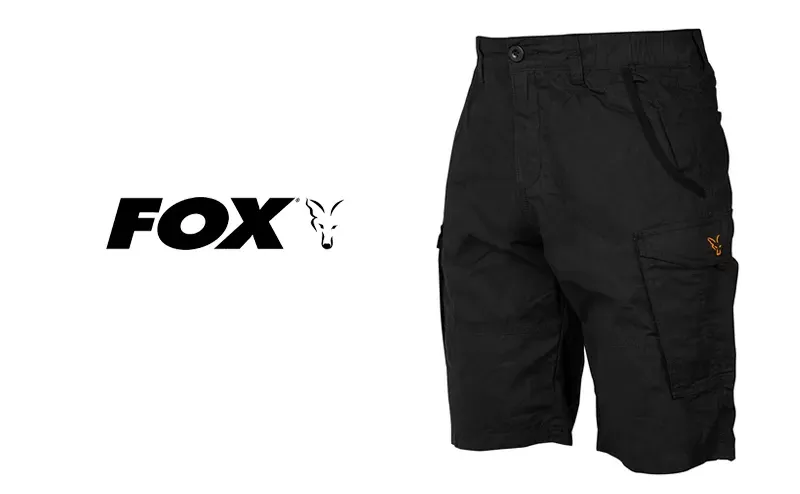 Black &amp; Orange Combat Shorts 2 xl - FOX