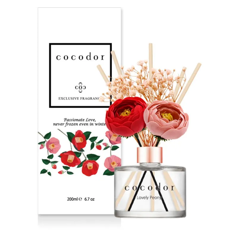 Camellia Diffuser 200 ml (6,7 oz) /bloem/mooie pioenroos - COCODOR