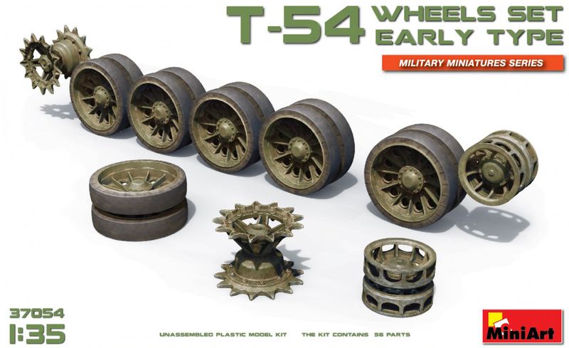 1/35 T-54 WHEELS SET. EARLY TYPE - MINIART