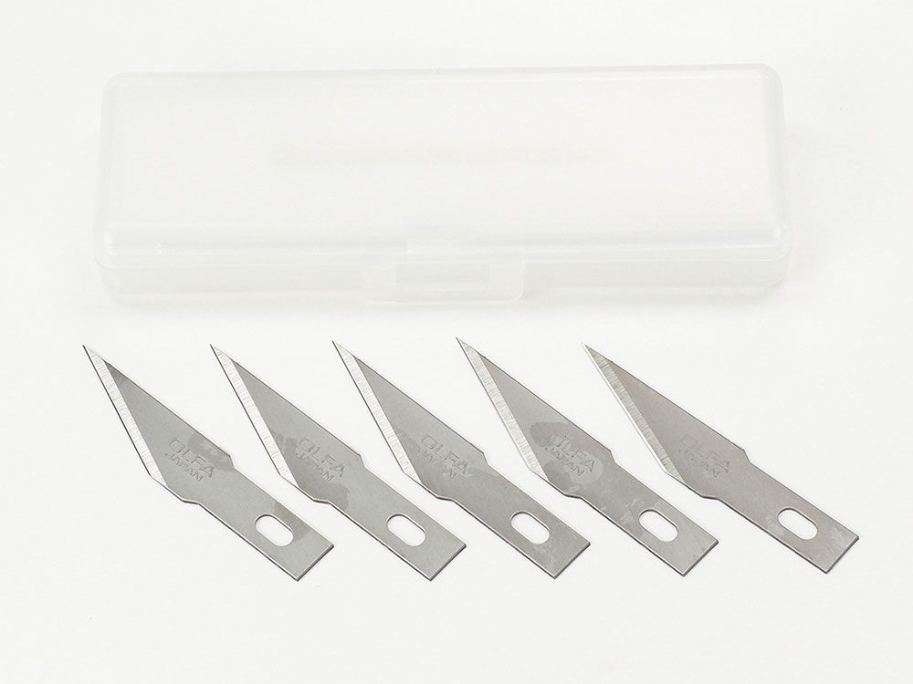 MODELER'S KNIFE PRO REPLACEMENT BLADE (STRAIGHT, 5PCS.) - TAMIYA