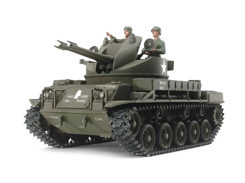 1/35 U.S. SELF-PROPELLED A.A. GUN M42 DUSTER (w/3 FIGURES) - TAMIYA