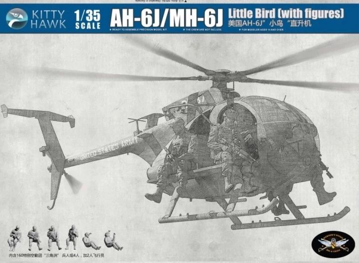 AH-6J/MH-6J "Little Bird" (with figures) - KITTYHAWK