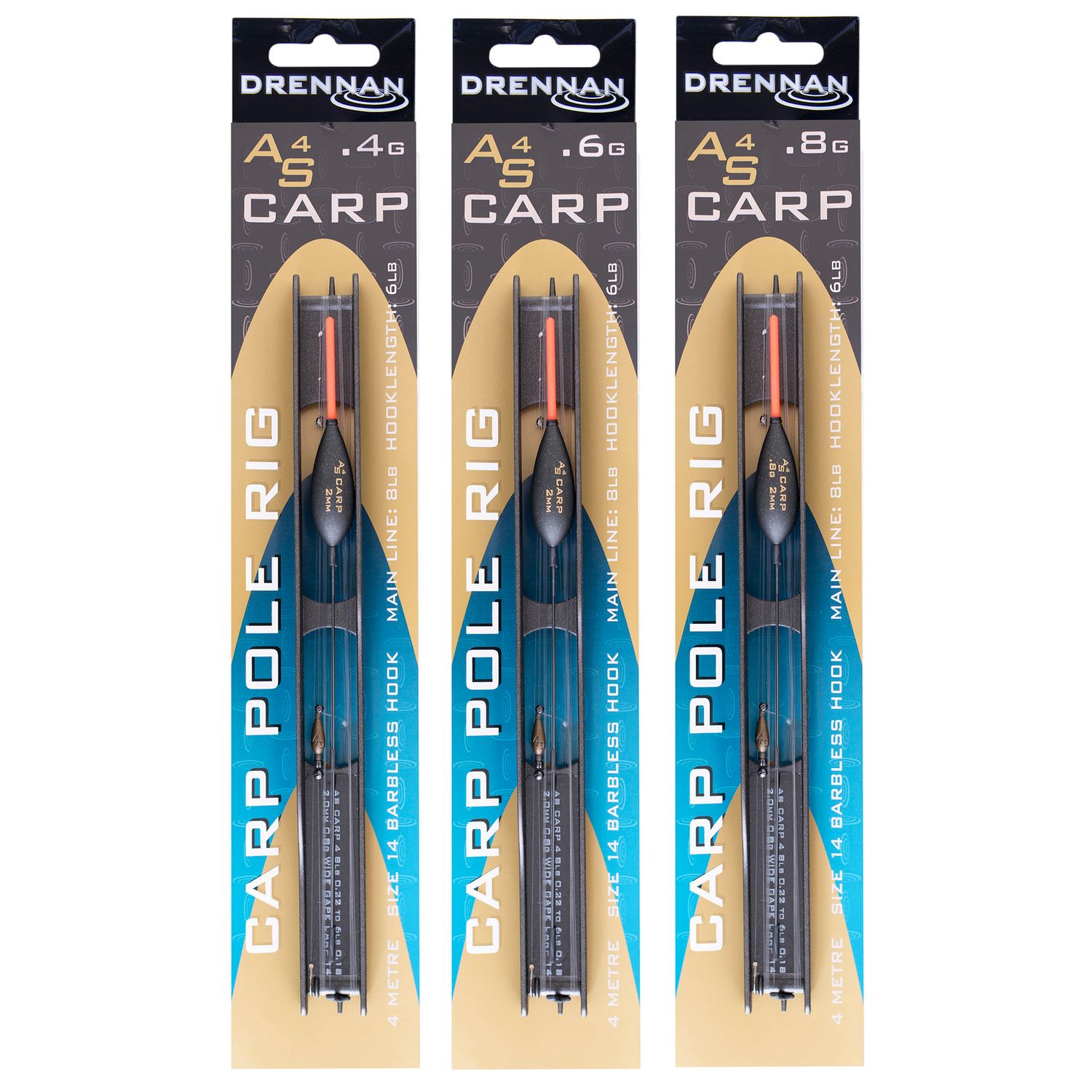 AS Carp 4 Pole Rig 0.8g - DRENNAN