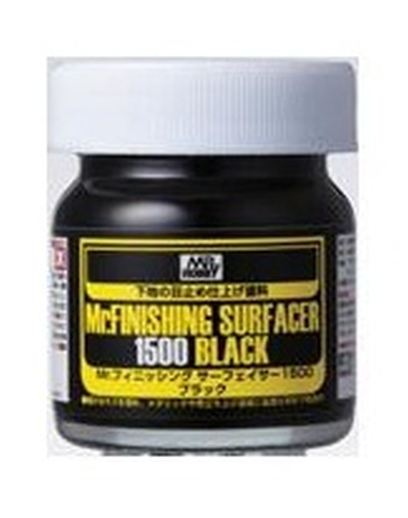 Mr finishing surfacer 1500 black 40ml - MR HOBBY
