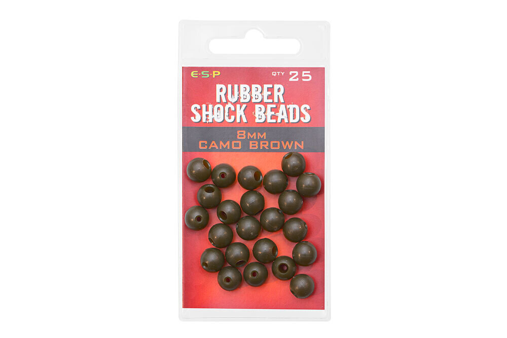 Rubber Shock Beads 5mm Camo Brown - ESP
