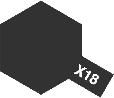 X18 semi gloss black 10ML - TAMIYA