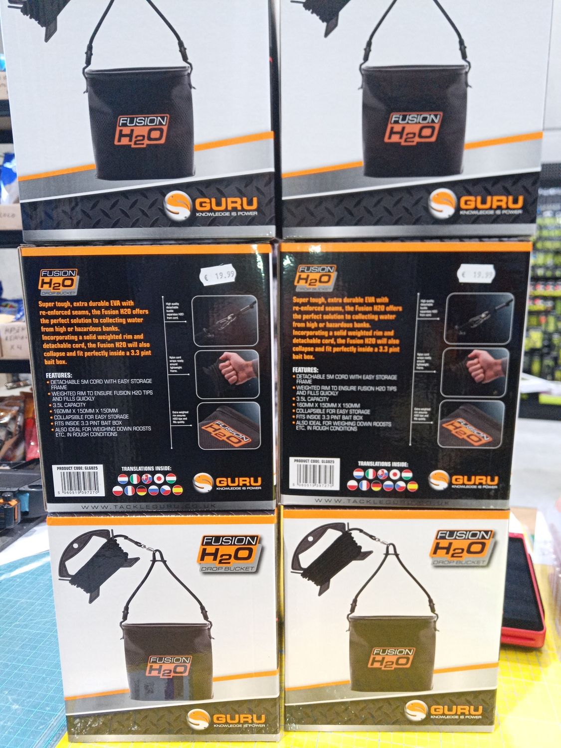 Fusion H2O drop bucket GURU