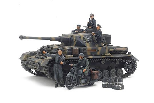 Tamiya German Pz.Kpfw.IV Ausf.G - Early Production &amp; Motorcycle Set "Eastern Front" 1:35