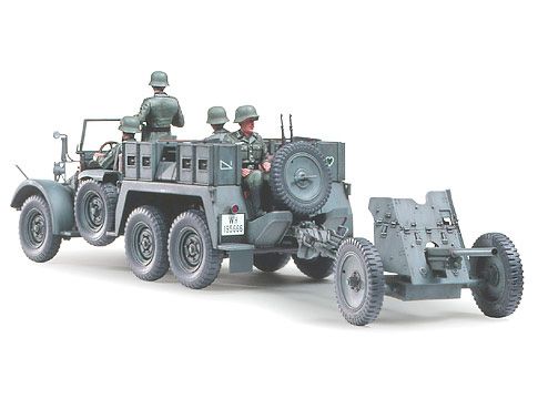 Tamiya Krupp Protze 1 ton (6x4) Kfz.69 TOWING TRUCK with 3.7cm Pak 1:35