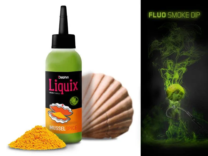 D Snax LiquiX - Mussels &amp; Spices - Fluo Dip - PVA Safe - Kruidig