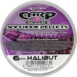 SOFT HOOK PELLETS HALIBUT 6 MM - 125 ML- BAIT-TECH