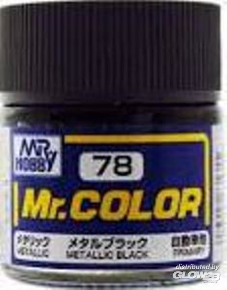 Mr Hobby -Gunze Mr. Color (10 ml)  METALLIC BLACK