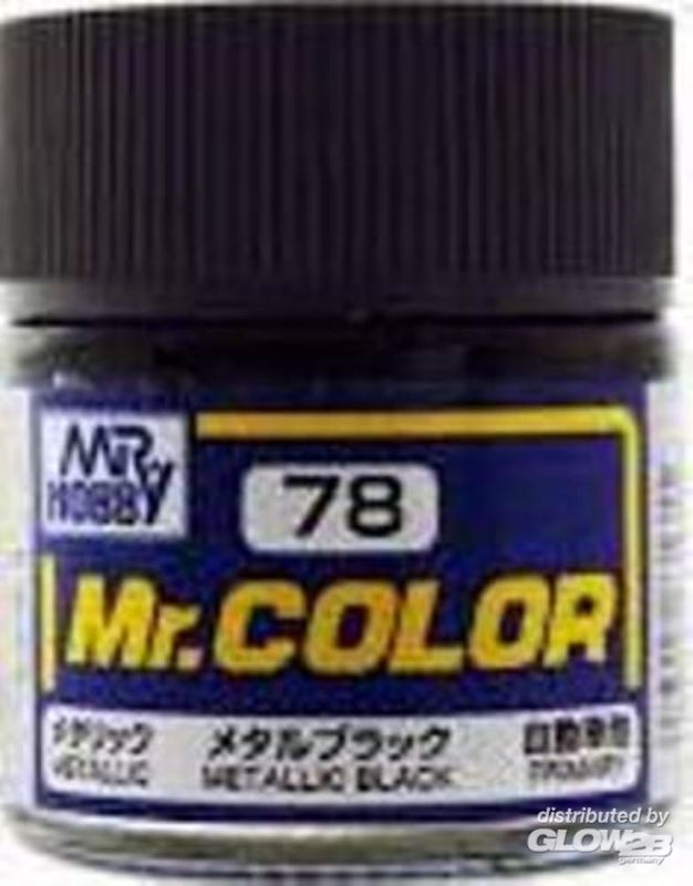 Mr Hobby -Gunze Mr. Color (10 ml)  METALLIC BLACK