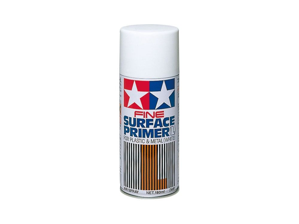 FINE SURFACE PRIMER L FOR PLASTIC &amp; METAL (WHITE) - TAMIYA