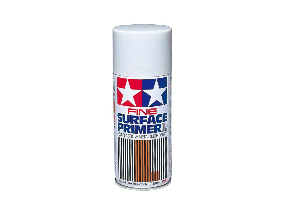 FINE SURFACE PRIMER L FOR PLASTIC &amp; METAL (LIGHT GRAY) - TAMIYA