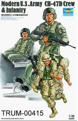 Trumpeter Modern U.S. Army CH-47D Crew & Infantry 1/35