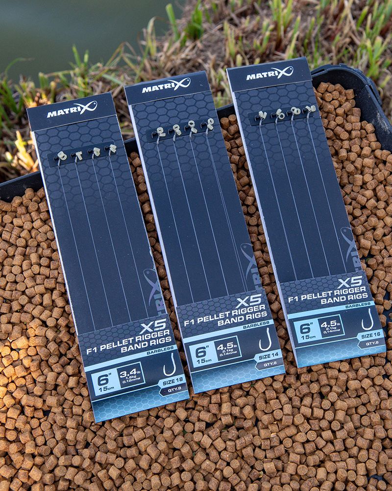 X5 F1 Pellet Rigger 15cm Band Rigs Size 14
