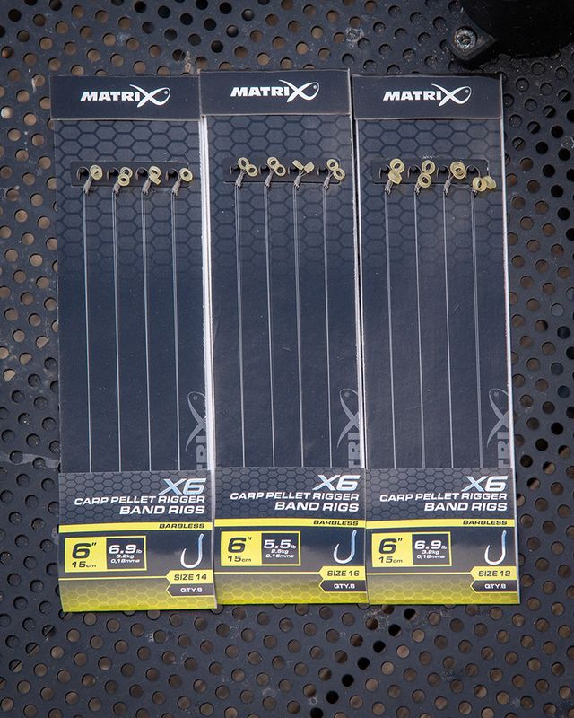 X6 Carp Pellet Rigger 15cm Band Rigs size 12