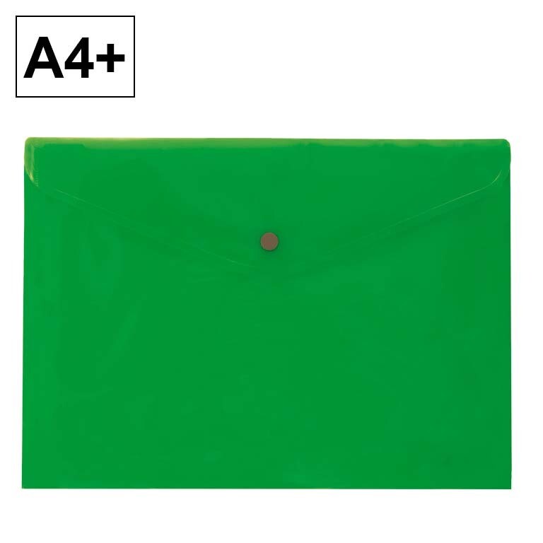 Carpeta plus office dossier broche polipropileno sobre 235x325 mm. apaisado color verde