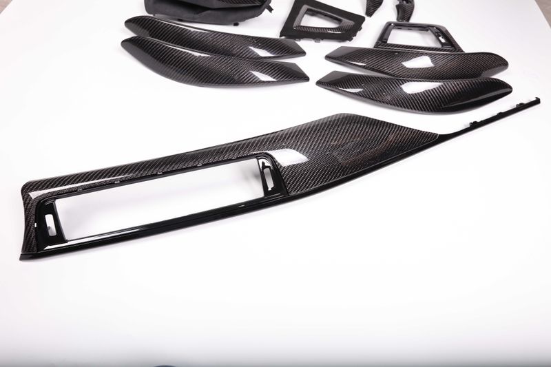 BMW F30 F31 F32 F34 F36 Dekorleisten Carbon Schwarz Hochglanz Interieurleisten
