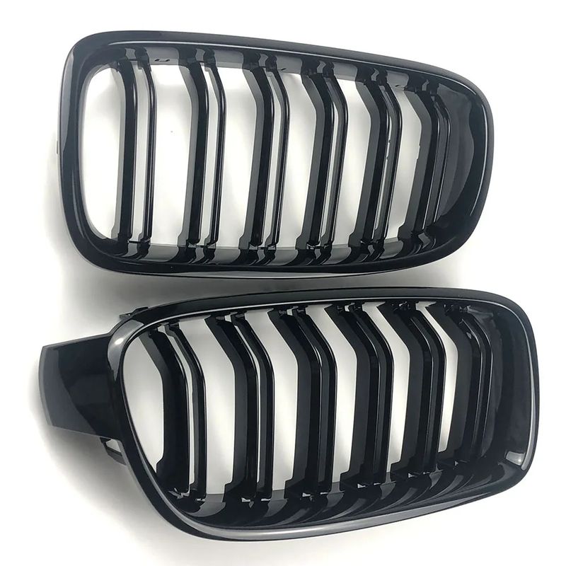 Nieren „Doppelsteg“ – Schwarz Hochglanz – kompatibel mit 3er F30/F31